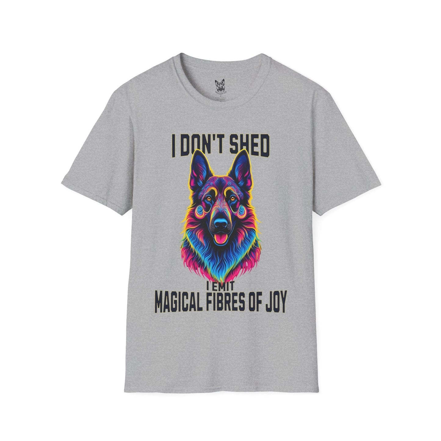 T-Shirt Sport Grey / S Magical Fibres of Joy – Psychedelic German Shepherd T-Shirt (UK)