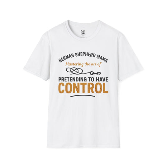 T-Shirt White / S Master of Controlled Chaos – Funny German Shepherd T-Shirt (UK)