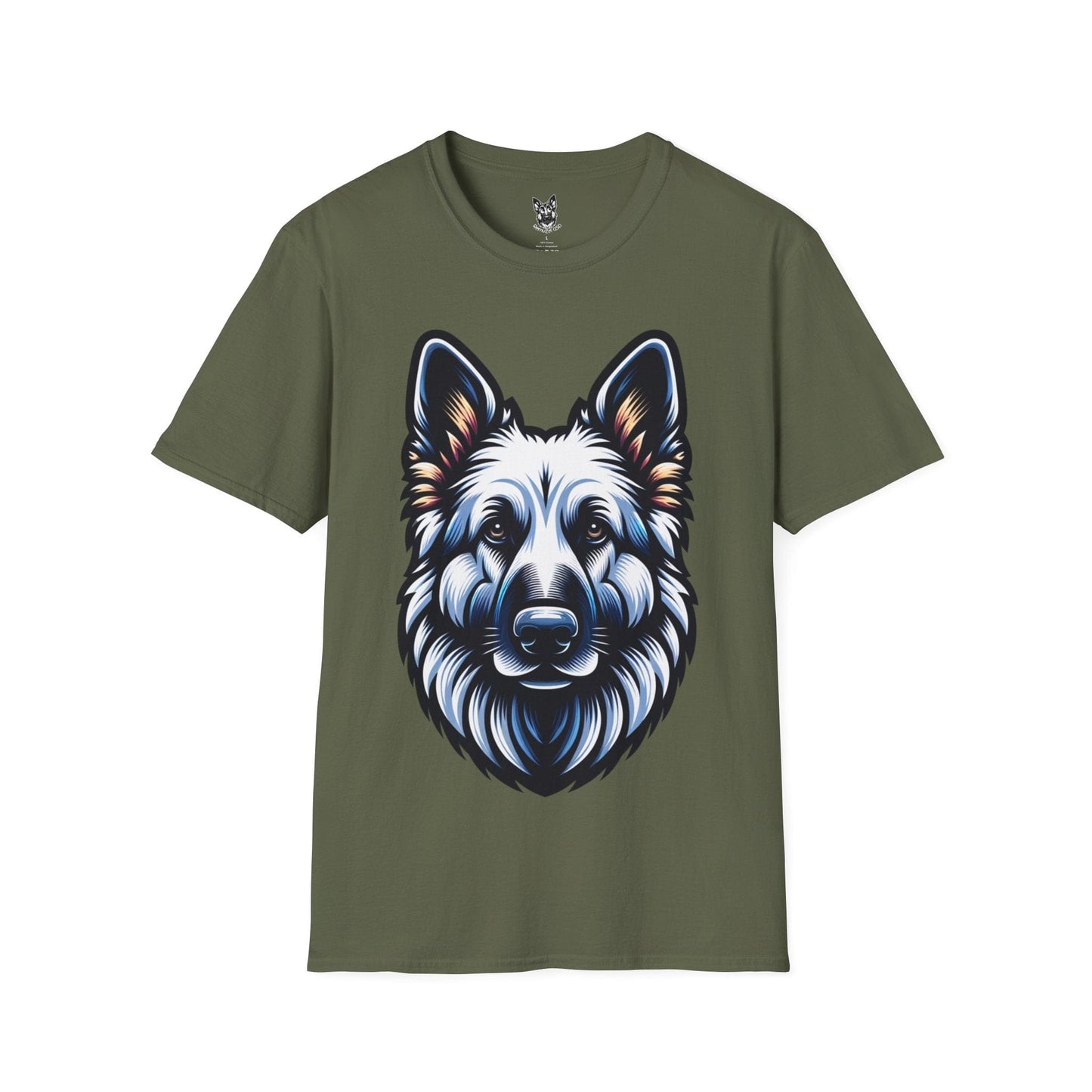 T-Shirt Military Green / S Midnight Majesty – Iconic German Shepherd T-Shirt (UK)