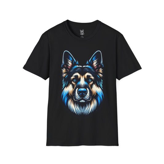 T-Shirt Black / S Neon Guardian – Bold German Shepherd T-Shirt (UK)