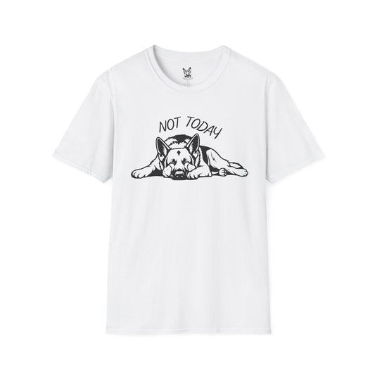 T-Shirt White / S Not Today, Hooman – Relatable German Shepherd T-Shirt (UK)