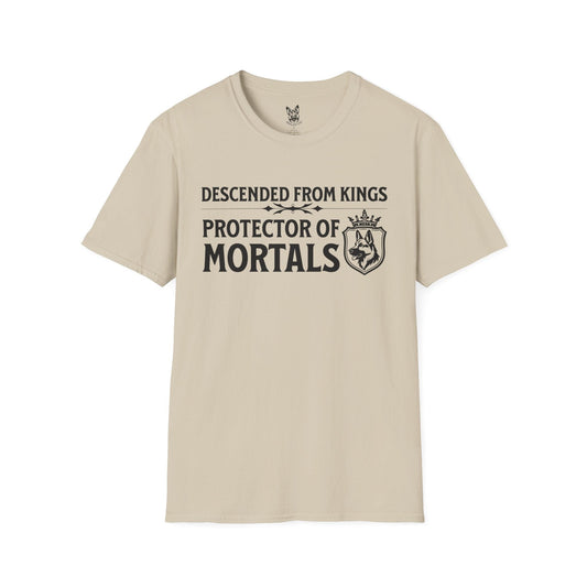 T-Shirt Sand / S Protector of Mortals – Regal German Shepherd T-Shirt (UK)