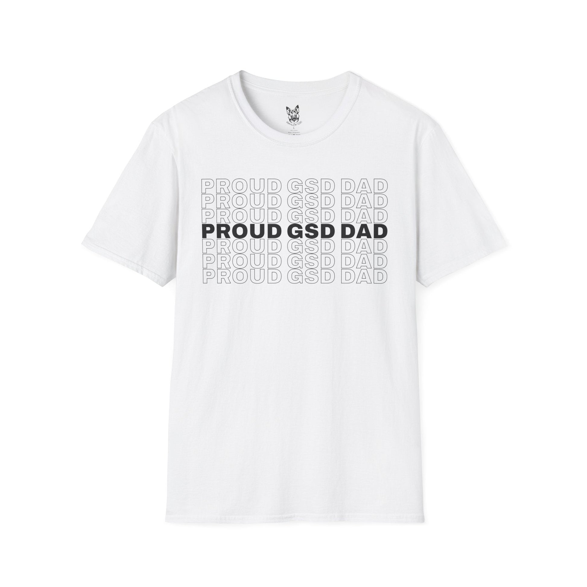 T-Shirt White / S Proud GSD Dad – Bold German Shepherd T-Shirt (UK)
