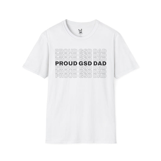 T-Shirt White / S Proud GSD Dad – Bold German Shepherd T-Shirt (UK)