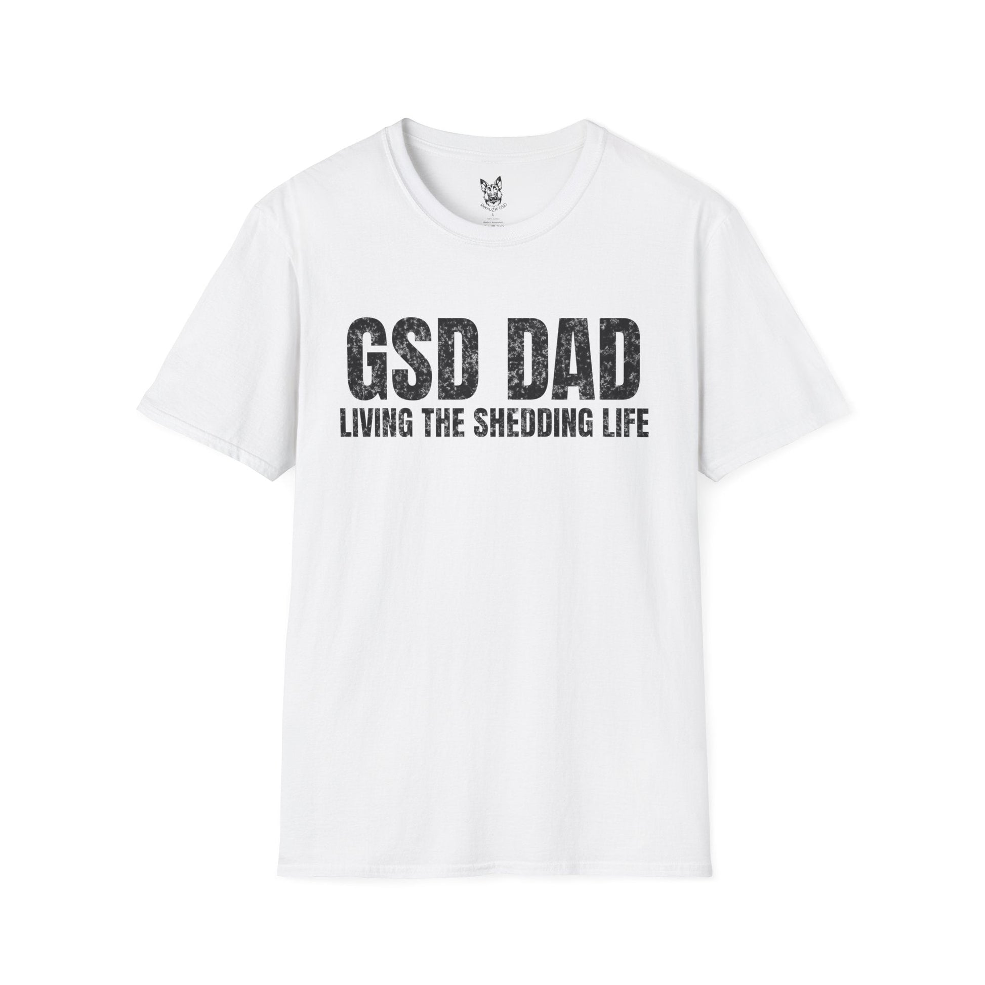 T-Shirt White / S Shedding Life, GSD Dad – Relatable German Shepherd T-Shirt (UK)