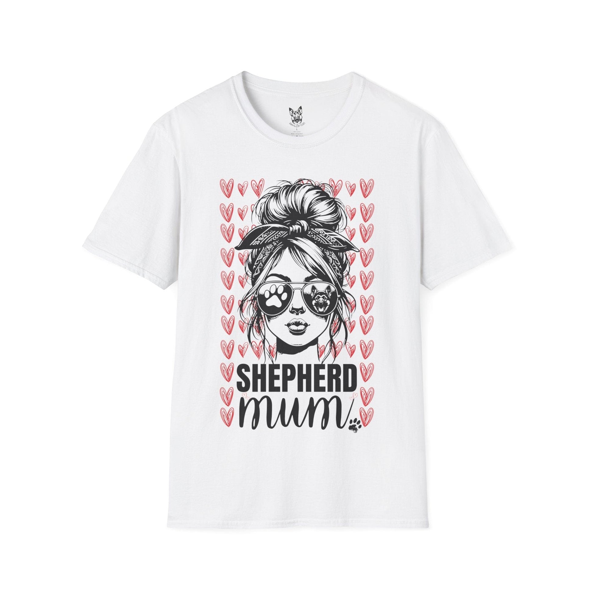 T-Shirt White / S Shepherd Mum Vibes – Cute German Shepherd T-Shirt (UK)