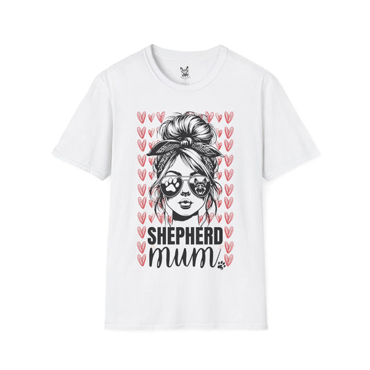 T-Shirt White / S Shepherd Mum Vibes – Cute German Shepherd T-Shirt (UK)