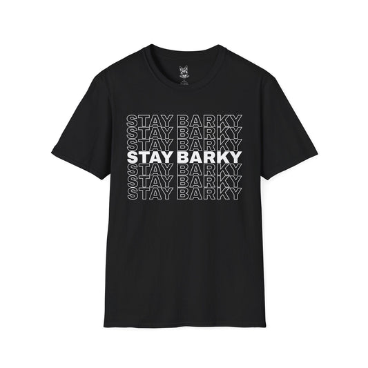 T-Shirt Black / S Stay Barky – Funny German Shepherd T-Shirt (UK)