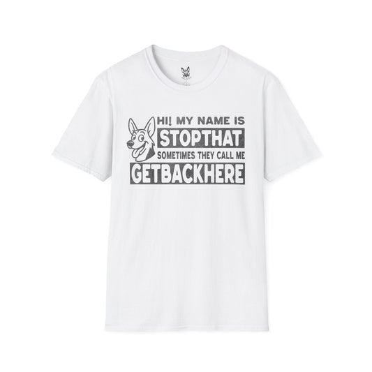 T-Shirt White / S STOPTHAT – Funny German Shepherd T-Shirt (UK)