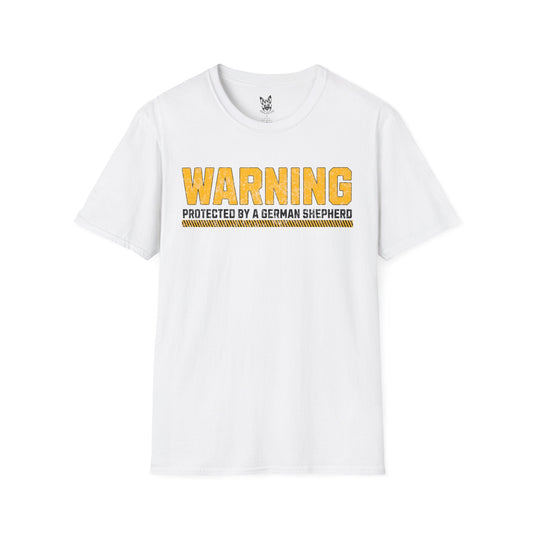 T-Shirt White / S Warning: On Duty – Protective German Shepherd T-Shirt (UK)