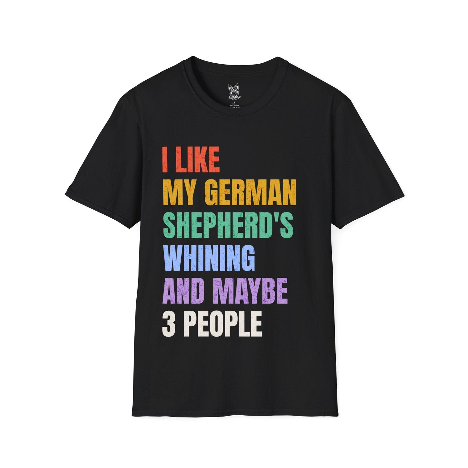 T-Shirt Black / S Whining Over People – Funny German Shepherd T-Shirt (UK)