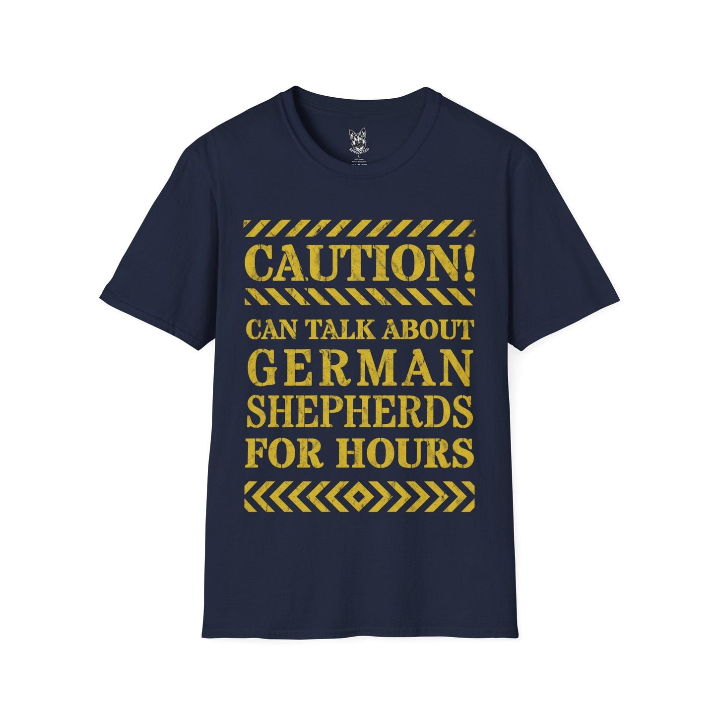 T-Shirt Navy / S Will Talk for Hours – Obsessed German Shepherd T-Shirt (UK)