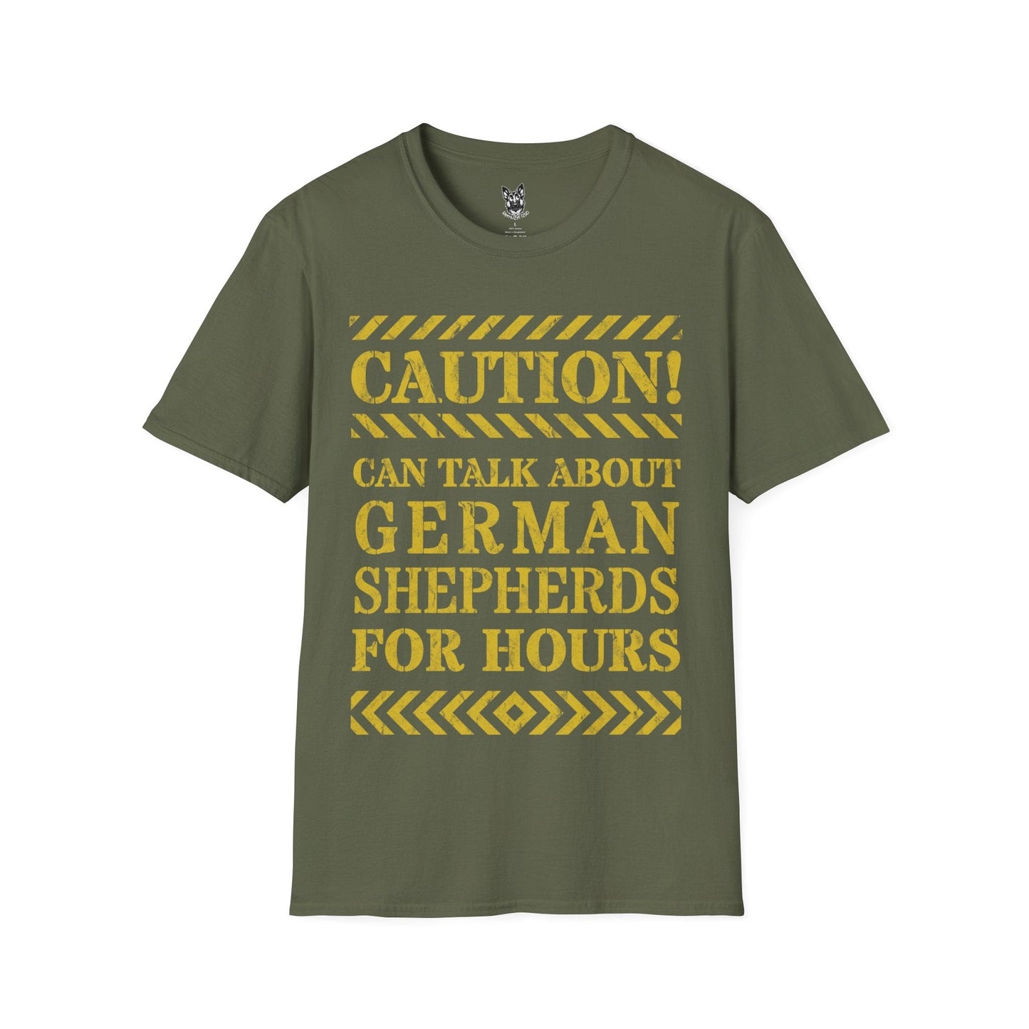 T-Shirt Military Green / S Will Talk for Hours – Obsessed German Shepherd T-Shirt (UK)