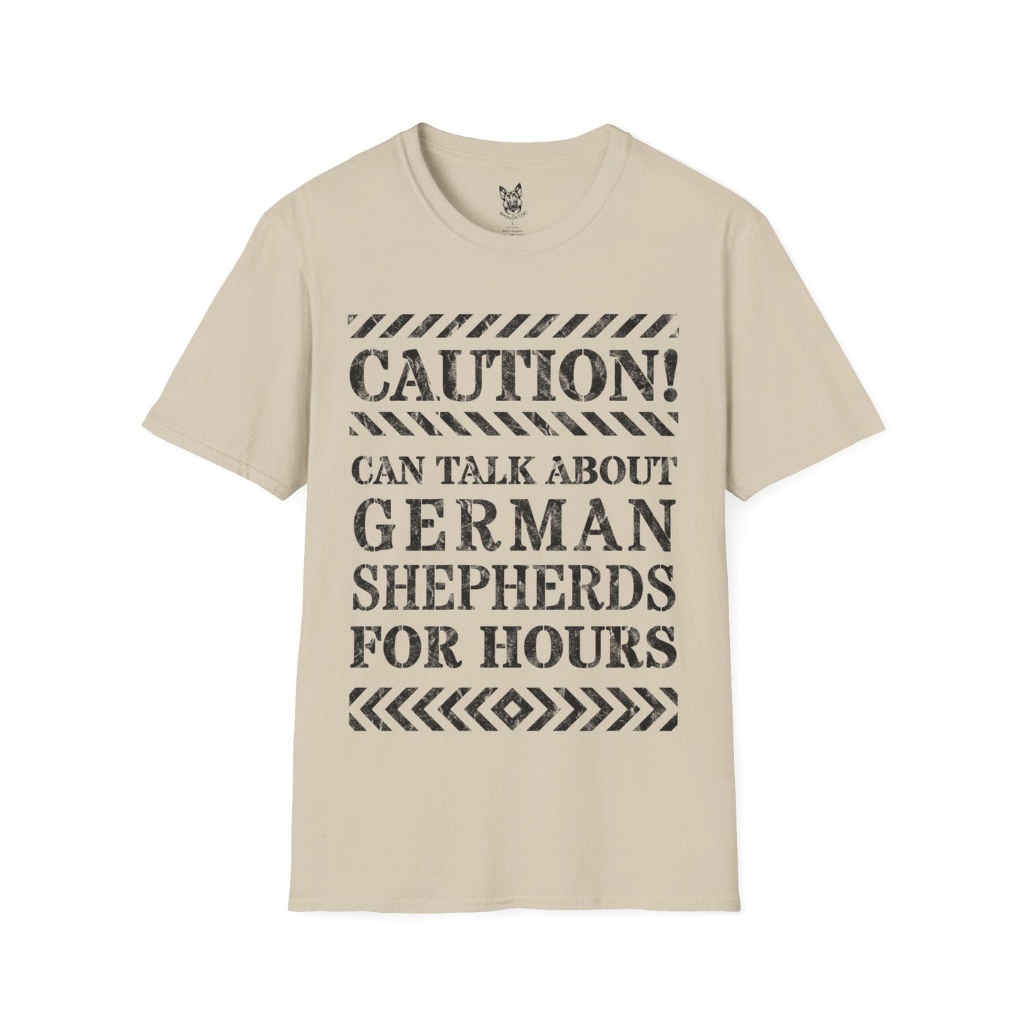 T-Shirt Sand / S Will Talk for Hours – Obsessed German Shepherd T-Shirt (UK)