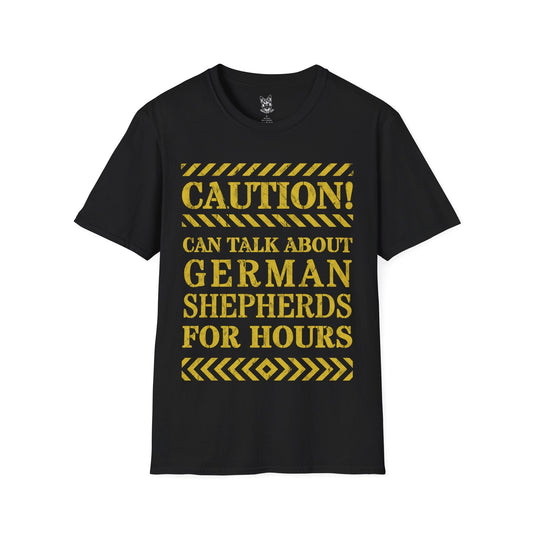 T-Shirt Black / S Will Talk for Hours – Obsessed German Shepherd T-Shirt (UK)